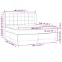 Box spring bed with taupe gray fabric mattress 160x200 cm by vidaXL, Beds and slatted bases - Ref: Foro24-3132005, Price: 583...