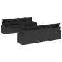 Conjunto de sofá de jardín Manual 9 pcs Negro 100 x 55 x 73 cm