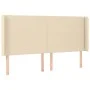 Box spring bed with cream fabric mattress 160x200 cm by vidaXL, Beds and slatted bases - Ref: Foro24-3131846, Price: 600,66 €...