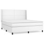 Boxspringbett mit weißer Kunstledermatratze 160x200 cm von vidaXL, Betten und Lattenroste - Ref: Foro24-3132388, Preis: 607,1...