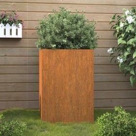 Jardinera de acero corten 42x38x75 cm