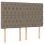 Box spring bed with mattress and LED lights taupe gray fabric 160x200 cm by vidaXL, Beds and slatted bases - Ref: Foro24-3135...