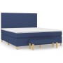 Boxspringbett mit blauer Stoffmatratze 160x200 cm von vidaXL, Betten und Lattenroste - Ref: Foro24-3137011, Preis: 605,91 €, ...
