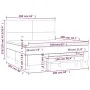 Box spring bed with blue fabric mattress 160x200 cm by vidaXL, Beds and slatted bases - Ref: Foro24-3137011, Price: 593,89 €,...
