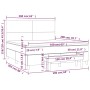 Cama box spring con colchón tela azul 160x200 cm de vidaXL, Camas y somieres - Ref: Foro24-3137011, Precio: 605,91 €, Descuen...