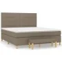 Box spring bed with taupe gray fabric mattress 160x200 cm by vidaXL, Beds and slatted bases - Ref: Foro24-3137169, Price: 621...