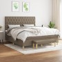 Box spring bed with taupe gray fabric mattress 160x200 cm by vidaXL, Beds and slatted bases - Ref: Foro24-3137409, Price: 681...