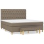 Box spring bed with taupe gray fabric mattress 160x200 cm by vidaXL, Beds and slatted bases - Ref: Foro24-3137409, Price: 681...