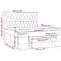 Box spring bed with taupe gray fabric mattress 160x200 cm by vidaXL, Beds and slatted bases - Ref: Foro24-3137409, Price: 666...