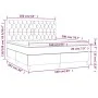 Box spring bed with blue fabric mattress 160x200 cm by vidaXL, Beds and slatted bases - Ref: Foro24-3142591, Price: 558,32 €,...