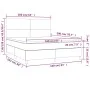 Box spring bed with blue fabric mattress 160x200 cm by vidaXL, Beds and slatted bases - Ref: Foro24-3142191, Price: 559,30 €,...