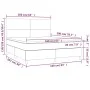 Box spring bed with taupe gray fabric mattress 160x200 cm by vidaXL, Beds and slatted bases - Ref: Foro24-3142189, Price: 614...