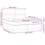 Boxspringbett mit weißer Kunstledermatratze 160x200 cm von vidaXL, Betten und Lattenroste - Ref: Foro24-3142852, Preis: 589,0...