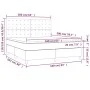 Cama box spring con colchón cuero sintético blanco 160x200 cm de vidaXL, Camas y somieres - Ref: Foro24-3142852, Precio: 588,...