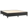 Box spring bed with black synthetic leather mattress 160x200 cm by vidaXL, Beds and slatted bases - Ref: Foro24-3142851, Pric...