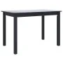 Solid black rubber wood dining table 114x71x75 cm by vidaXL, Kitchen and dining tables - Ref: Foro24-247364, Price: 139,17 €,...