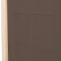 Biombo divisor de 5 paneles de tela marrón 200x170x4 cm