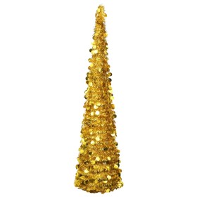 Árbol de Navidad artificial emergente dorado PET 180 cm