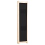 Biombo divisor de 5 paneles de tela negro 200x170x4 cm