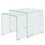 Set of two stackable clear tempered glass coffee tables by vidaXL, Coffee table - Ref: Foro24-244191, Price: 157,53 €, Discou...