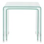 Set de dos mesas de centro apilables vidrio templado claro de vidaXL, Mesas de centro - Ref: Foro24-244191, Precio: 157,41 €,...