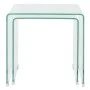 Set of two stackable clear tempered glass coffee tables by vidaXL, Coffee table - Ref: Foro24-244191, Price: 156,94 €, Discou...