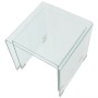 Set de dos mesas de centro apilables vidrio templado claro de vidaXL, Mesas de centro - Ref: Foro24-244191, Precio: 157,41 €,...