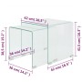 Set of two stackable clear tempered glass coffee tables by vidaXL, Coffee table - Ref: Foro24-244191, Price: 157,53 €, Discou...