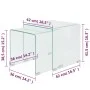 Set of two stackable clear tempered glass coffee tables by vidaXL, Coffee table - Ref: Foro24-244191, Price: 156,94 €, Discou...