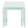 Set aus drei stapelbaren Couchtischen aus klarem Hartglas von vidaXL, Couchtisch - Ref: Foro24-244190, Preis: 190,54 €, Rabat...