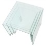 Set aus drei stapelbaren Couchtischen aus klarem Hartglas von vidaXL, Couchtisch - Ref: Foro24-244190, Preis: 190,54 €, Rabat...