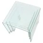Set of three stackable clear tempered glass coffee tables by vidaXL, Coffee table - Ref: Foro24-244190, Price: 198,90 €, Disc...