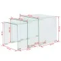 Set of three stackable clear tempered glass coffee tables by vidaXL, Coffee table - Ref: Foro24-244190, Price: 198,90 €, Disc...