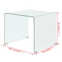 Couchtisch aus gehärtetem Glas, 49,5 x 50 x 45 cm, klar von vidaXL, Couchtisch - Ref: Foro24-244188, Preis: 151,66 €, Rabatt: %