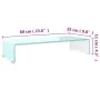Green glass TV cabinet/monitor riser 60x25x11 cm by vidaXL, TV Furniture - Ref: Foro24-244143, Price: 65,95 €, Discount: %
