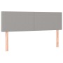 Box spring bed mattress and LED lights light gray fabric 140x190 cm by vidaXL, Beds and slatted bases - Ref: Foro24-3133549, ...