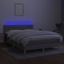 Boxspringbettmatratze und LED-Leuchten hellgrauer Stoff 140x190 cm von vidaXL, Betten und Lattenroste - Ref: Foro24-3133789, ...