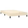 Box spring bed with mattress and LED cream fabric 120x200 cm by vidaXL, Beds and slatted bases - Ref: Foro24-3133386, Price: ...