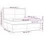 Box spring bed with mattress and LED white synthetic leather 160x200 cm by vidaXL, Beds and slatted bases - Ref: Foro24-31392...