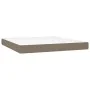 Box spring bed with mattress and LED lights taupe gray fabric 160x200 cm by vidaXL, Beds and slatted bases - Ref: Foro24-3139...