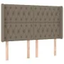 Box spring bed with mattress and LED lights taupe gray fabric 160x200 cm by vidaXL, Beds and slatted bases - Ref: Foro24-3139...