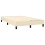 Box spring bed with cream fabric mattress 120x200 cm by vidaXL, Beds and slatted bases - Ref: Foro24-3140286, Price: 370,56 €...