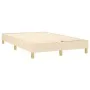 Box spring bed with cream fabric mattress 120x200 cm by vidaXL, Beds and slatted bases - Ref: Foro24-3140846, Price: 378,54 €...