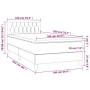 Cama box spring con colchón tela color crema 100x200 cm de vidaXL, Camas y somieres - Ref: Foro24-3140278, Precio: 300,53 €, ...