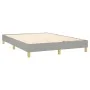 Box spring bed with light gray fabric mattress 140x190 cm by vidaXL, Beds and slatted bases - Ref: Foro24-3140689, Price: 464...