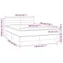 Box spring bed with light gray fabric mattress 140x190 cm by vidaXL, Beds and slatted bases - Ref: Foro24-3140689, Price: 464...