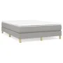 Box spring bed with light gray fabric mattress 140x190 cm by vidaXL, Beds and slatted bases - Ref: Foro24-3144167, Price: 410...