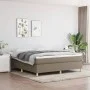 Cama box spring con colchón tela gris taupe 160x200 cm de vidaXL, Camas y somieres - Ref: Foro24-3144534, Precio: 505,33 €, D...
