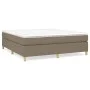 Box spring bed with taupe gray fabric mattress 160x200 cm by vidaXL, Beds and slatted bases - Ref: Foro24-3144534, Price: 474...
