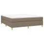 Box spring bed with taupe gray fabric mattress 160x200 cm by vidaXL, Beds and slatted bases - Ref: Foro24-3144534, Price: 474...